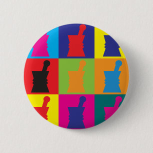 Macaron Rond 5 Cm Art de bruit de pharmacologie