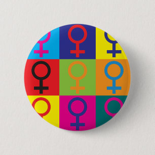 Macaron Rond 5 Cm Art de bruit du féminisme