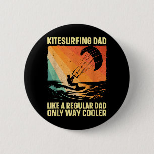 Macaron Rond 5 Cm Art de kitesurf cool pour papa hommes kitesurf kit