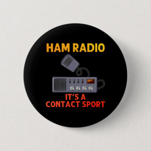 Macaron Rond 5 Cm Art de la radio amateur pour hommes femmes opérate