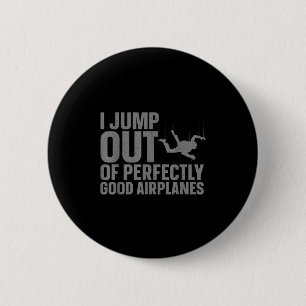 Macaron Rond 5 Cm Art de parachutisme pour hommes femmes parachutist