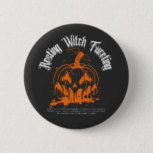 Macaron Rond 5 Cm Art d'Halloween Citrouille éffrayant