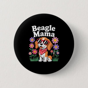 Macaron Rond 5 Cm Art drôle de Beagle pour femmes filles maman Beagl
