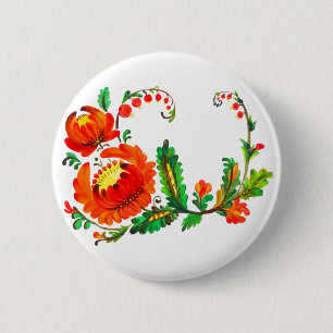 Macaron Rond 5 Cm Art d'Ukrainien de Petrykivka