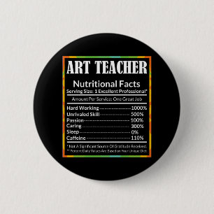 Macaron Rond 5 Cm Art Enseignant Faits Amusant Artiste Artiste Artis