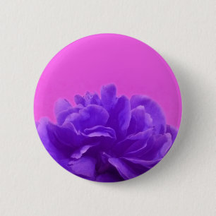 Macaron Rond 5 Cm Art Floral pourpre et framboise