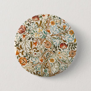 Macaron Rond 5 Cm Art floral vintage acanthus de William Morris
