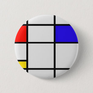 Macaron Rond 5 Cm Art moderne de Piet Mondrian
