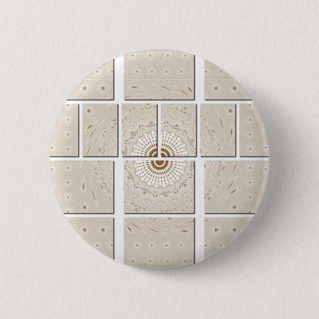 Macaron Rond 5 Cm Art Motif Africain Traditionnel Motif Motif Mosaïq (Devant)