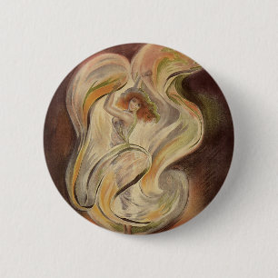 Macaron Rond 5 Cm Art Nouveau vintage, La Loie Fuller Danseur Modern