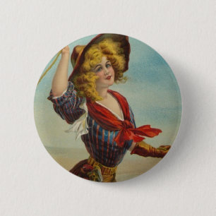 Macaron Rond 5 Cm Art occidental d'illustration de cowboy de