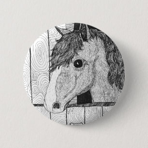 Macaron Rond 5 Cm Art solo de cheval