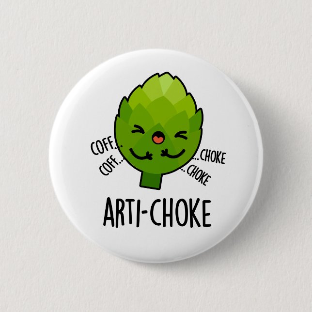 Macaron Rond 5 Cm Arti-choke Funny Veggie Artichoke Pun (Devant)