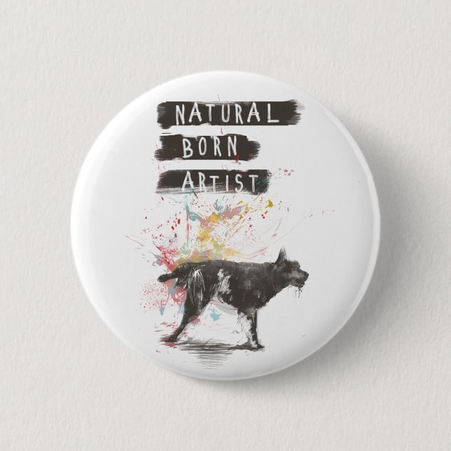 Macaron Rond 5 Cm artiste de naissance (Devant)