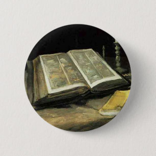 Macaron Rond 5 Cm Artiste vintage d'art de peinture de Van Gogh