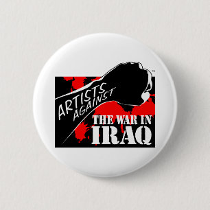 Macaron Rond 5 Cm Artistes contre la guerre en Irak
