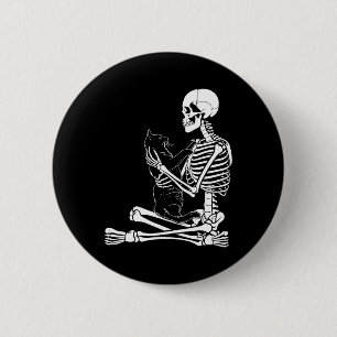 Macaron Rond 5 Cm Arts Kitty Skeleton Halloween Costume Crâne et Ca