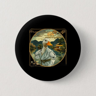 Macaron Rond 5 Cm Arts Martiaux Karaté Canard Coucher de soleil Jard