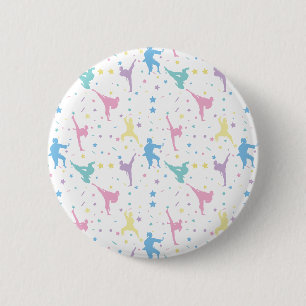 Macaron Rond 5 Cm Arts martiaux Karate Étoiles Abstraites Étincelles