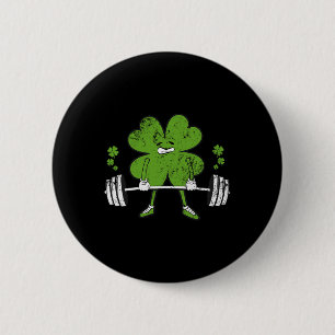 Macaron Rond 5 Cm Ascenseur Trèfle Fitness Gym Saint-Patrick Workout