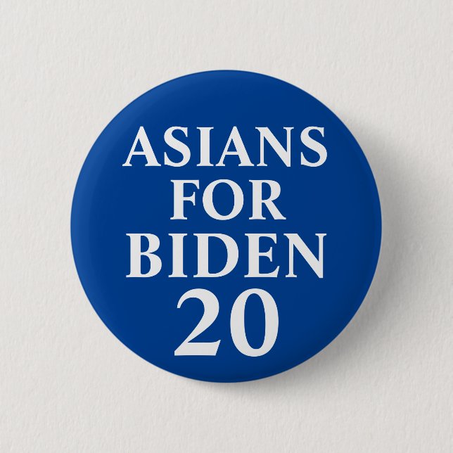Macaron Rond 5 Cm Asians Pour Biden Button (Devant)