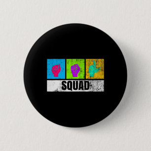 Macaron Rond 5 Cm ASL Langue Des Signes Mains Pour Fierté Sourde Et 