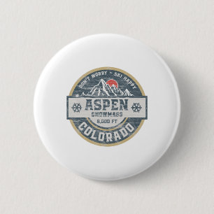 Macaron Rond 5 Cm Aspen Colorado Montagnes Rocheuses Le Camping Rand