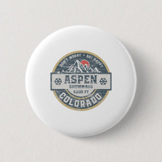 Macaron Rond 5 Cm Aspen Colorado Montagnes Rocheuses Le Camping Rand
