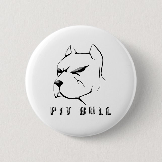Macaron Rond 5 Cm Aspiration de Pitbull (Devant)