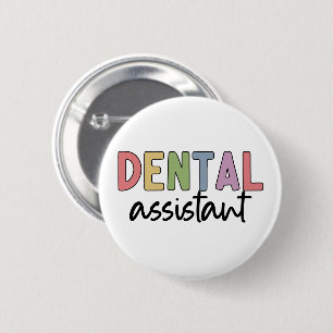 Macaron Rond 5 Cm Assistant dentaire   Cadeaux pour dentiste adjoint