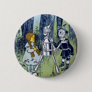 Macaron Rond 5 Cm Assistant d'Oz Dorothy Tin Woodsman Scarecrow