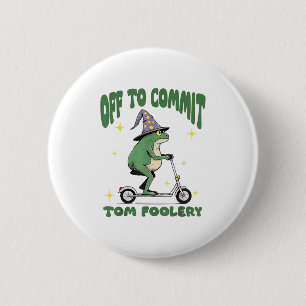 Macaron Rond 5 Cm Assistant Grenouille Whimsical Désactivé Pour Enga