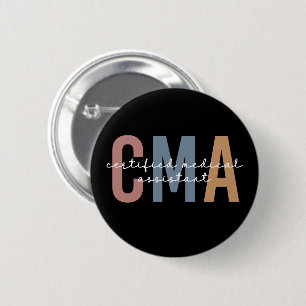 Macaron Rond 5 Cm Assistant Médical Certifié CMA