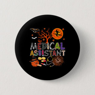 Macaron Rond 5 Cm Assistant médical Halloween Zombie Costume Scary P