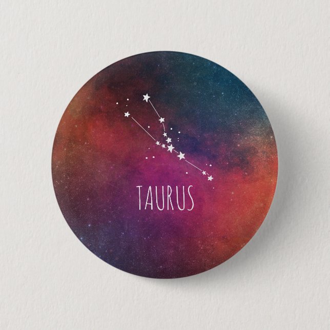 Macaron Rond 5 Cm Astrologie du Taurus (Devant)