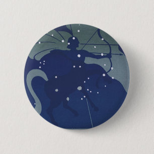 Macaron Rond 5 Cm Astrologie Vintage Zodiaque Constellation Sagittai