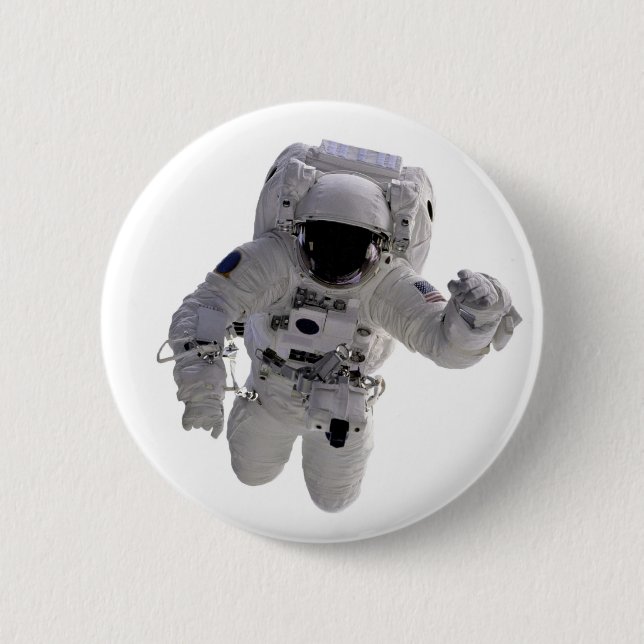 Macaron Rond 5 Cm Astronaute (Devant)