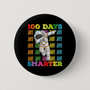 Macaron Rond 5 Cm Astronaute 100 jours plus intelligent 100e jour d'
