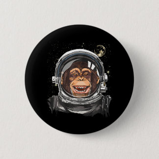 Macaron Rond 5 Cm Astronaute singe de l'espace extra-atmosphérique Z