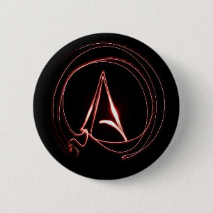 Macaron Rond 5 Cm Athée en rouge
