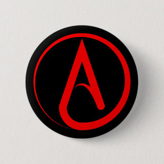 Macaron Rond 5 Cm Atheist Symbol Red