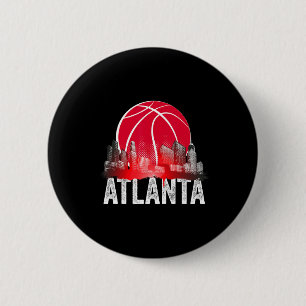 Macaron Rond 5 Cm Atlanta Bysketbyll B-byll City Georgia Fan Pride