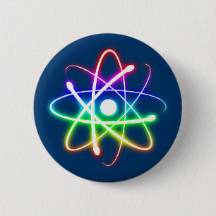 Macaron Rond 5 Cm Atom brillant coloré