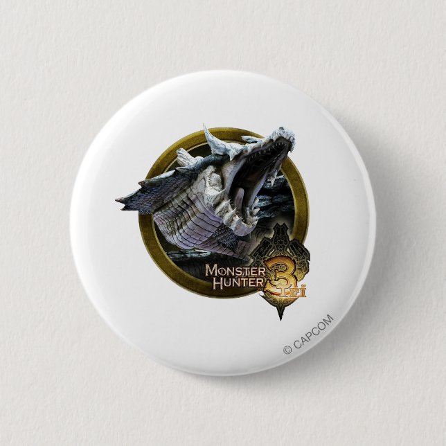 Macaron Rond 5 Cm Attaque de Lagiacrus ! (Devant)