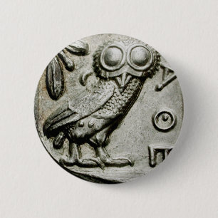 Macaron Rond 5 Cm Attica Tetradrachm Owlthena