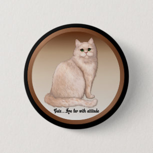 Macaron Rond 5 Cm Attitude du chat