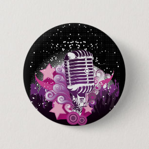 Macaron Rond 5 Cm Attrait du microphone