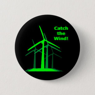 Macaron Rond 5 Cm Attrapez le vent ! Bouton