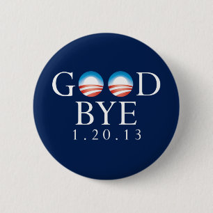 Macaron Rond 5 Cm Au revoir bouton d'Obama