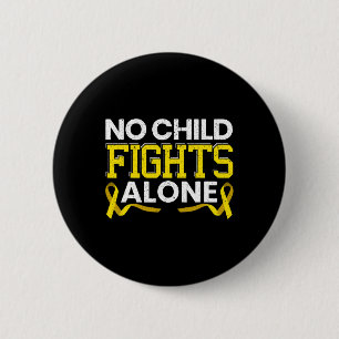 Macaron Rond 5 Cm Aucun enfant ne combat seul Sensibilisation au can
